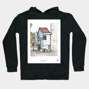 Tinyhouse Saigon (Ho Chi Minh City) Vietnam Watercolor Illustration Hoodie